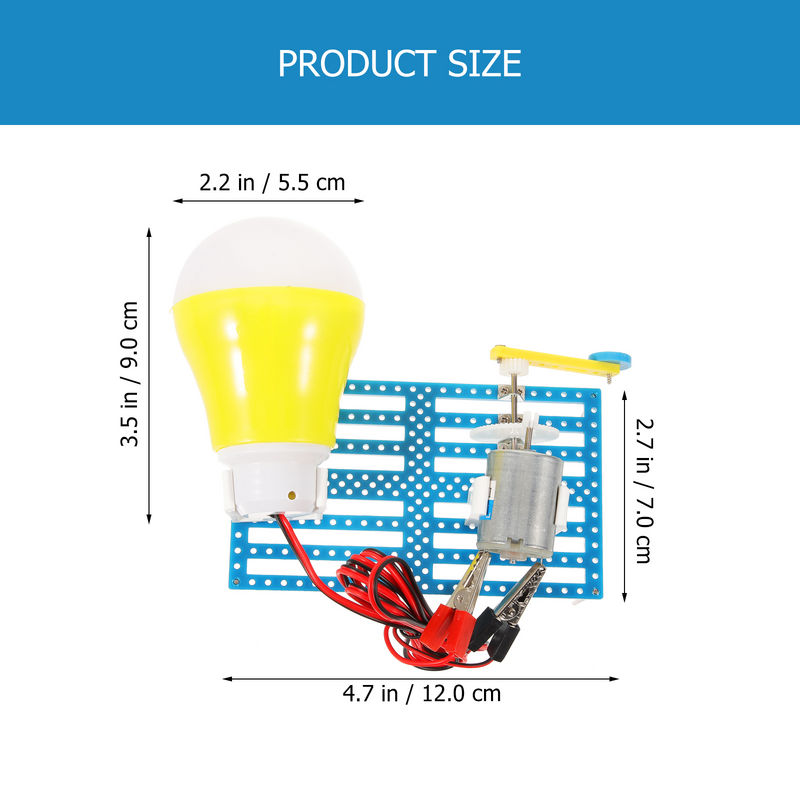 Miniatur Generator tangan Model aktivitas mengajar plastik mainan percobaan sains