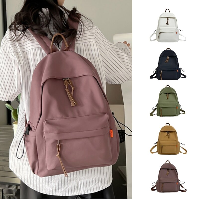 School Backpack Fashion Laptop Backpack School Bag for Teen Girls Student Multi-Pocket Daypack Bookbag