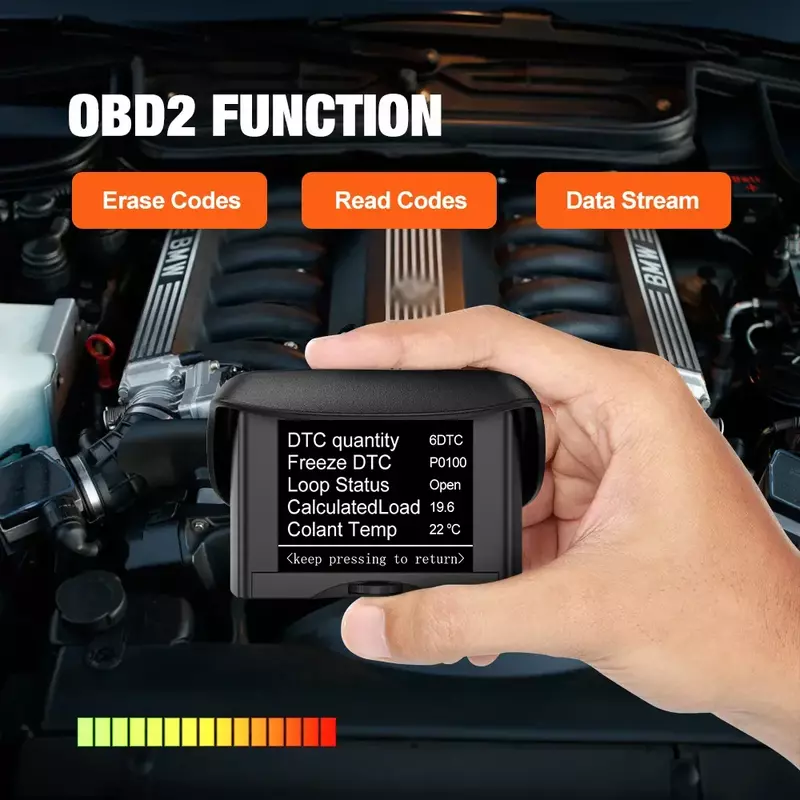 A202คอมพิวเตอร์ออนบอร์ดคอมพิวเตอร์รถยนต์จอแสดงผลความเร็วมาตรวัดอุณหภูมิอัตราสิ้นเปลืองเชื้อเพลิง OBD2สแกนรถยนต์
