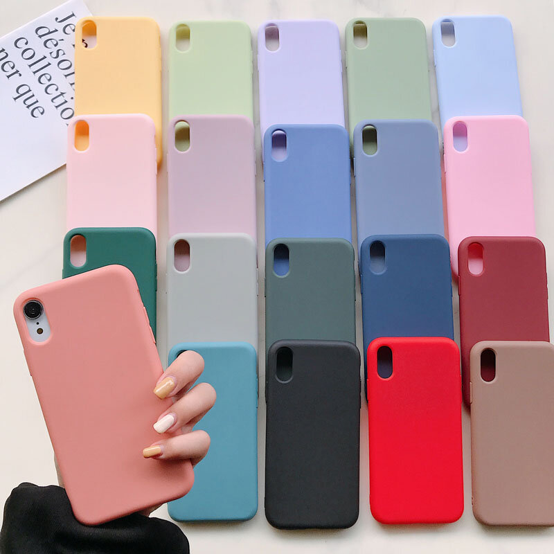 Caso de telefone de silicone de luxo para o iphone 11 13 12 pro max mini capa de doces macios para o iphone xr xs x 6s 7 8 mais casos