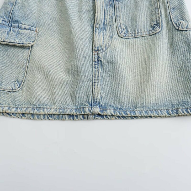 Женская новая модная универсальная одежда для работы джинсовая женская короткая юбка с высокой талией