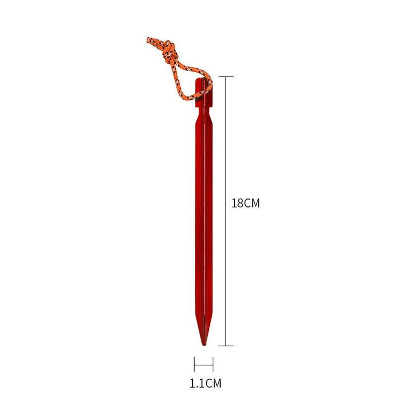 10pcs 18cm Canopy Tent Pegs Aluminum Alloy Outdoor Garden Stakes Ground Nail With Cord For Camping Backpacking Hiking Dropship
