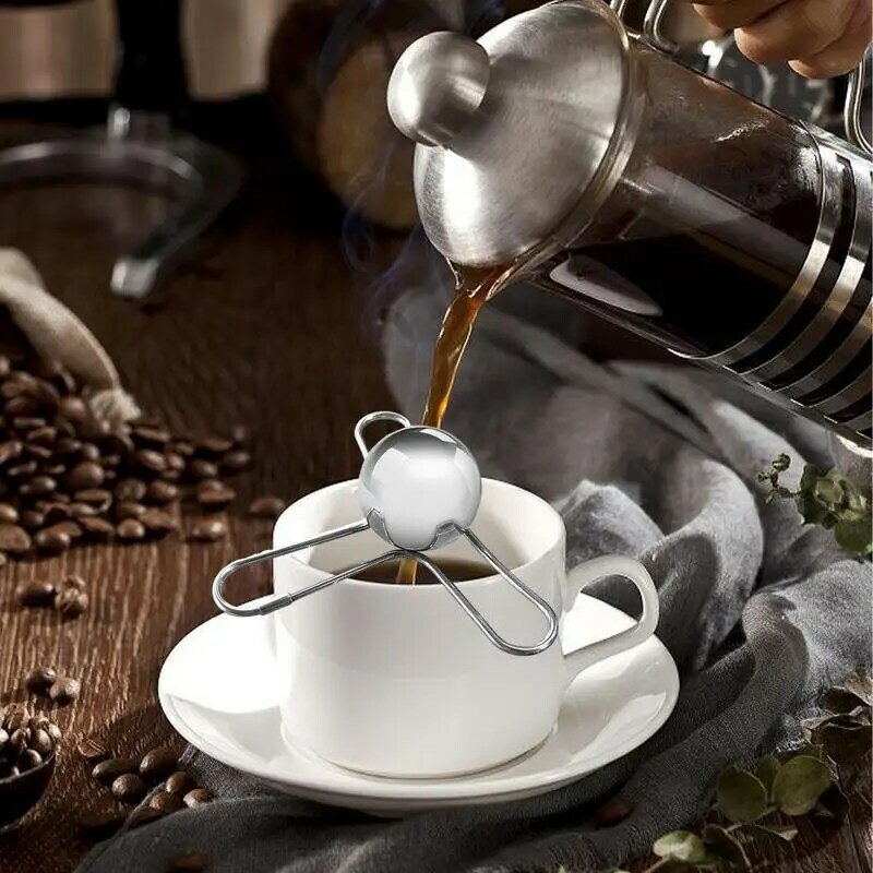 Palla congelata per caffè Espresso strumento di caffè di raffreddamento riutilizzabile sfere di ghiaccio in acciaio inossidabile raffreddamento gadget per rinforzare il sapore del caffè