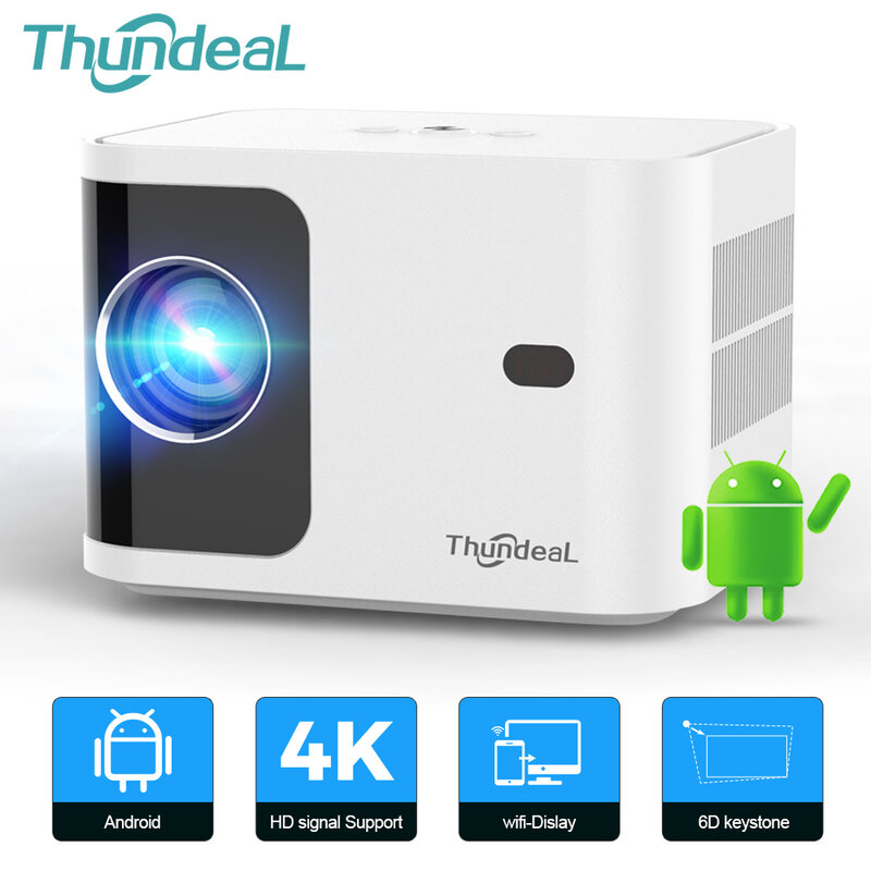 TD91โปรเจคเตอร์ขนาดเล็ก HD thundeal สำหรับวิดีโอ Full HD 1080P 4K 5G WIFI Android โปรเจคเตอร์แบบพกพา TD91W Beamer สำหรับโฮมเธียเตอร์