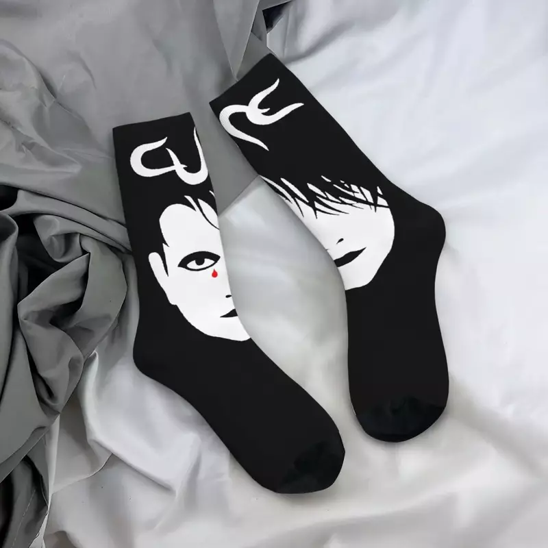 Retro Love Rock Music The Cure Band Soccer Socks Novelty Street Style Socks for Women Men Non-slip