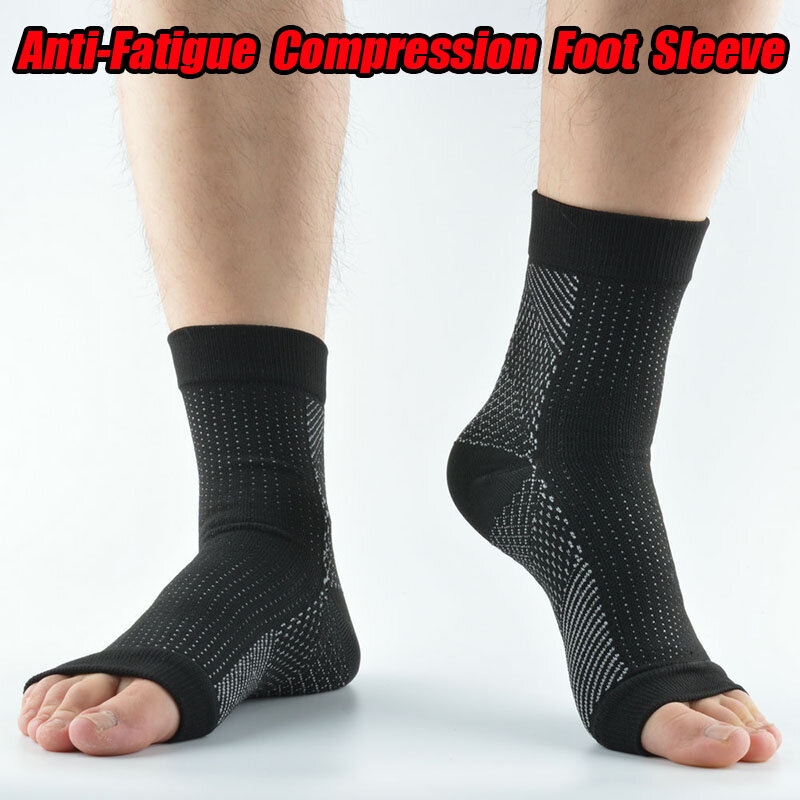 2 Pairs Mens Women Sports Socks Anti Fatigue Compression Foot Socks Foot Angel Ankle Socks Outdoor Breathable Sleeve Brace Socks