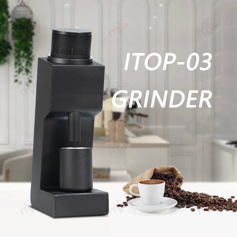 Itop-電気コーヒーグラインダー,家庭用豆挽き肉,エスプレッソフィルター用グラインダー,38mmバー,vs3