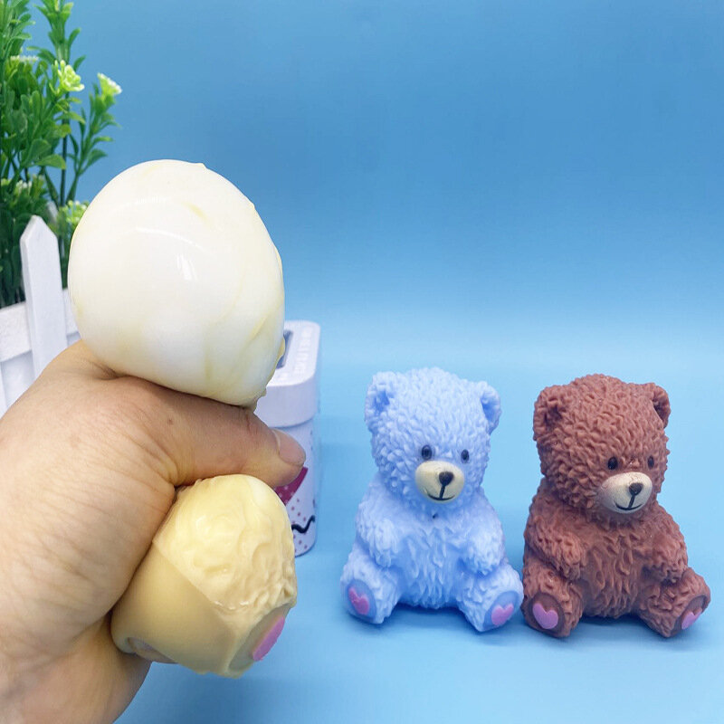 Симпатичные Мультяшные животные Тедди Собака Медведь Взрослый игрушка для снятия стресса для детей волнующая игрушка решетчатый шар ТПР искусственные сувениры для детей на день рождения