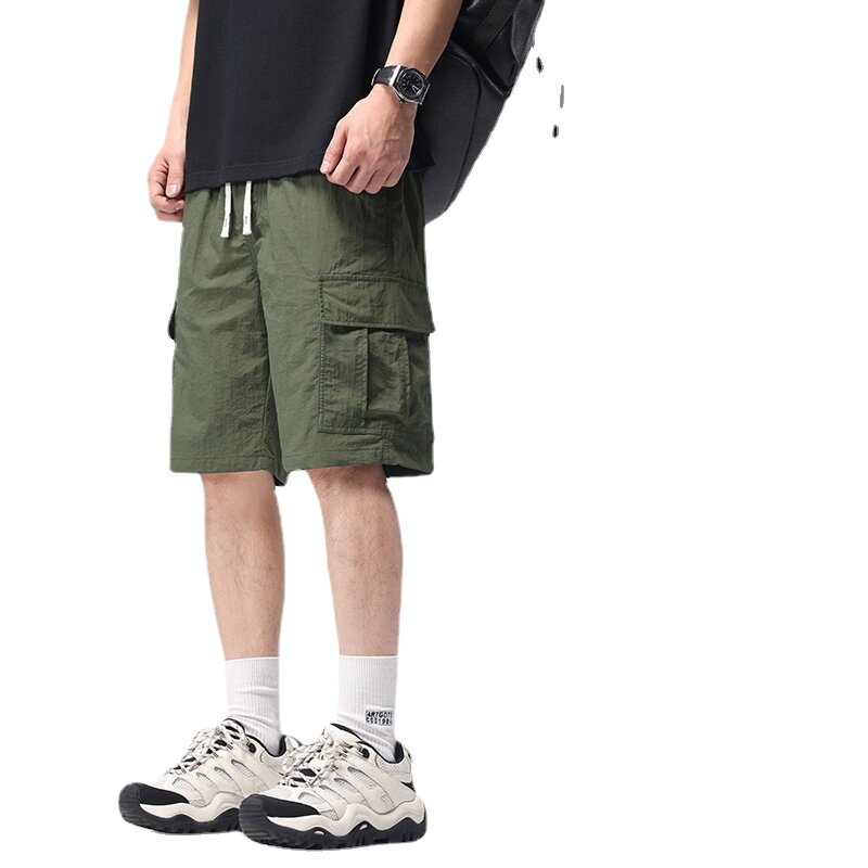 2024 New Summer Cargo Shorts uomo Fashion Trendy Outdoor Mens Sports Leisure pantaloncini larghi sottile Versatile Capris Clthing