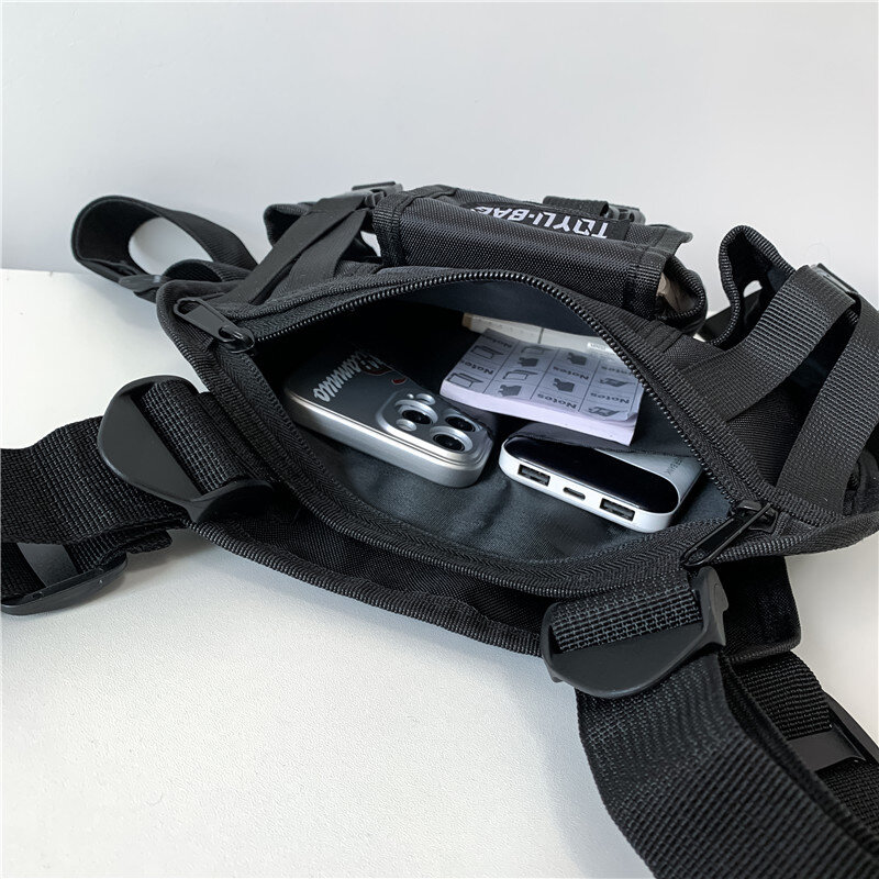Hip-hop Streetwear Men Chest Bags 2022 New Fashion Unisex Tactical Vest zaini Multi-function Sport Travel Chest Rig Bag Male