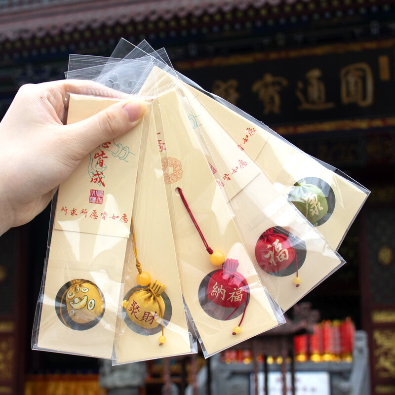 Putuo-Hangzhou Faxi Scenic Área Cultural Perfumado Bag, carregando Bola Redonda, Protetor de Sândalo, Telefone Pingente