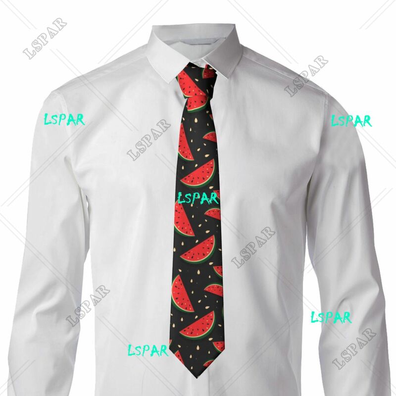 Rebanadas frescas de sandía roja para hombres y mujeres, corbata, accesorios de ropa