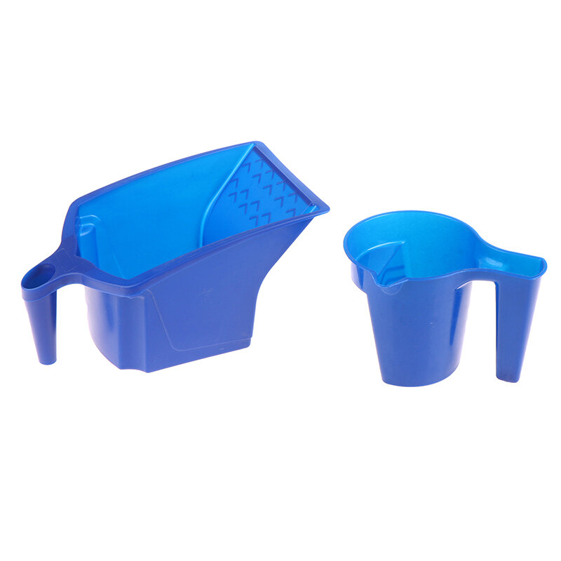 1 pz pennello a rullo che tiene la tazza di vernice nuovo materiale conveniente costruzione vassoio di vernice in plastica blu Set di strumenti di vernice all'ingrosso