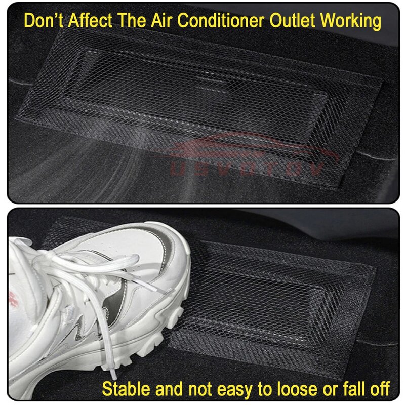 For Tesla Model 3 Y Air Vents Cover Under Seat Outlet Protector Anti-blocking Dust Mesh 2023 2022 2021 Interior Car Accessories