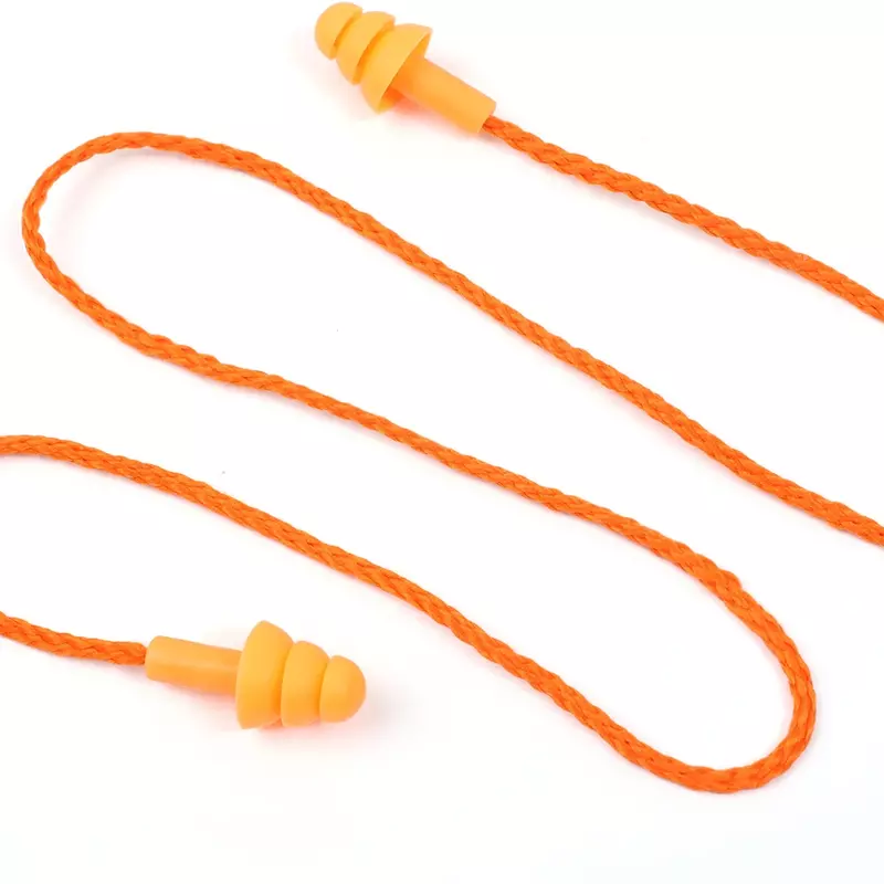 Tampões de silicone para natação impermeáveis para adultos e crianças, tampões de ouvido macios com corda, novos, 1 par e 5 pares