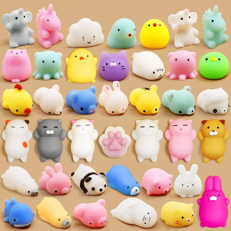 1-6PCS Mochi Squishies Kawaii Anima Squishy Toys For Kids Antistress Ball Squeeze Party Favors Stress Relief Toys For Birthday
