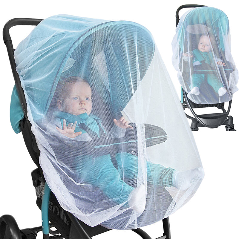Carrinho de bebê infantil Mosquito Net, Berço infantil Mosquito Insect Shield Nets, Protetor de capa completa, Acessórios Mesh Trolley