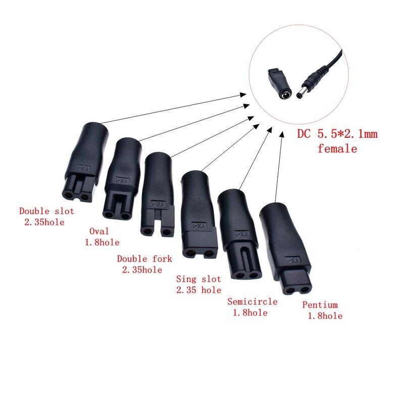 Chargeur USB de rechange 5V, 8 pièces, adaptateur électrique adapté à toutes sortes de tondeuses à cheveux électriques