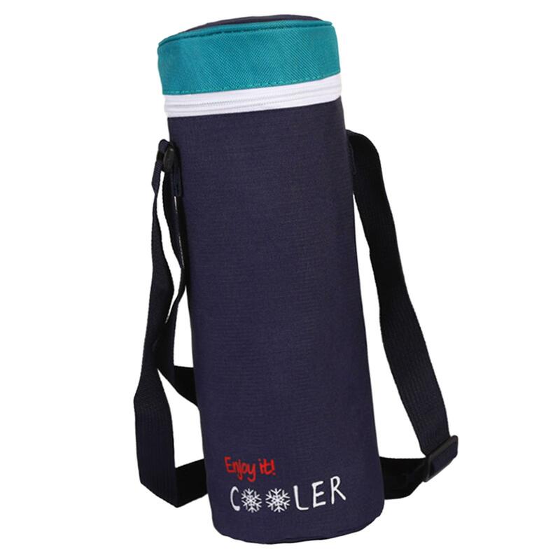 حقيبة الناقل زجاجة ماء معزول مع حزام الكتف قابل للتعديل ، حقيبة برودة ، غطاء الأكمام للسفر ، التخييم في الهواء الطلق