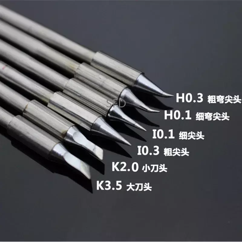 Ujung las besi solder Toor asli, untuk T12-11 T12-K2.5/K3.5/I0.3/I0.1/H0.1/H0.3 kepala pengganti untuk stasiun solder T12