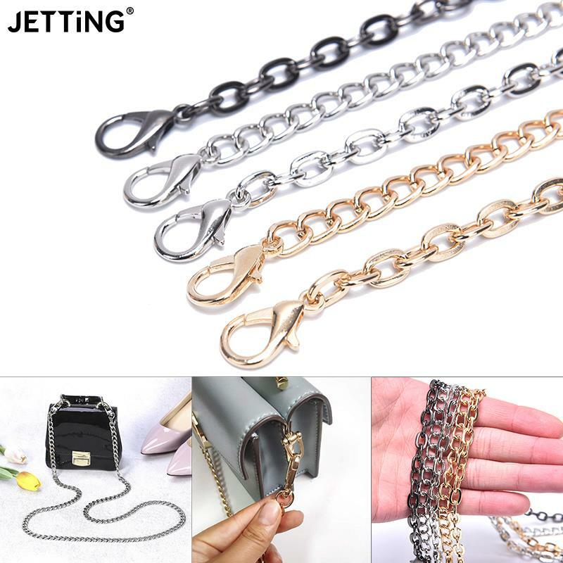 Cadena de Metal para bolso de mano, cadena de acrílico para bolso, asas extraíbles, accesorios para bolsos, 40-120cm