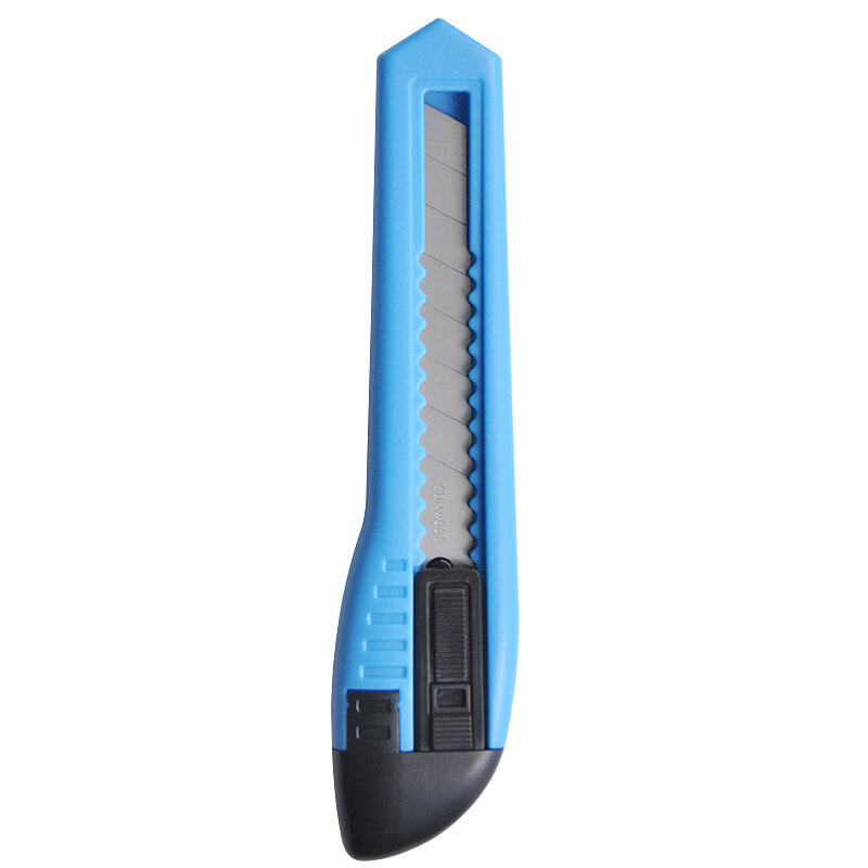 SUNWOOD Large Utility Knife with Built-in Blade Breaker for Paper and Wallpaper Manual Locking Yellow Blue 91025