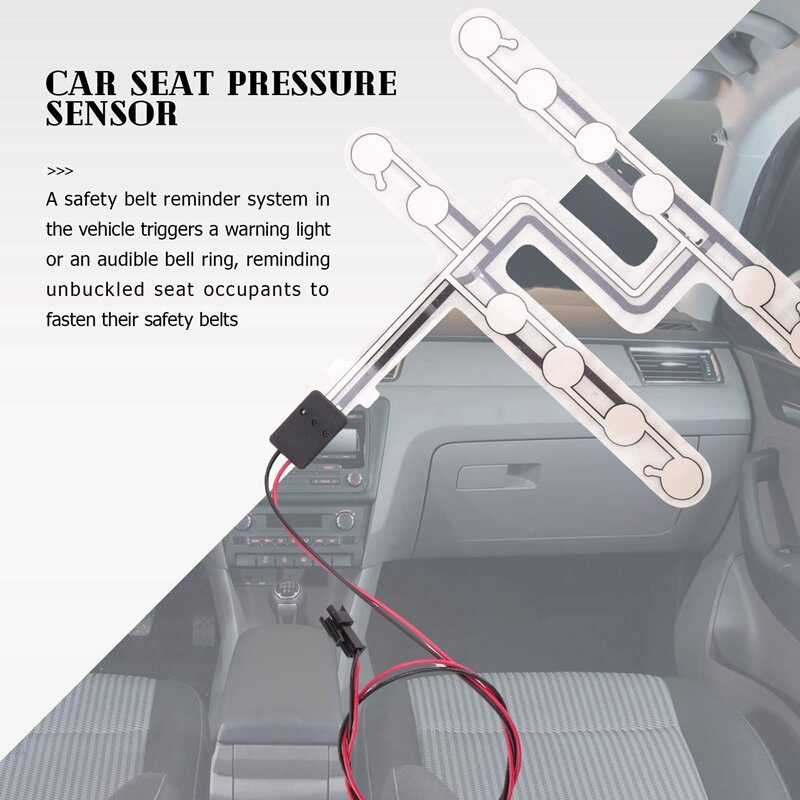 Universal Car Seat Pressure Sensor, lembrete de advertência Pad, ocupado sentado alarme, cinto de segurança Acessório, A