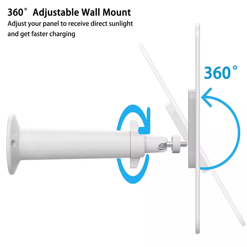 Nuova ricarica del pannello solare da 4W per Arlo Essential Spotlight / XL Spotlight cable mount (bianco)
