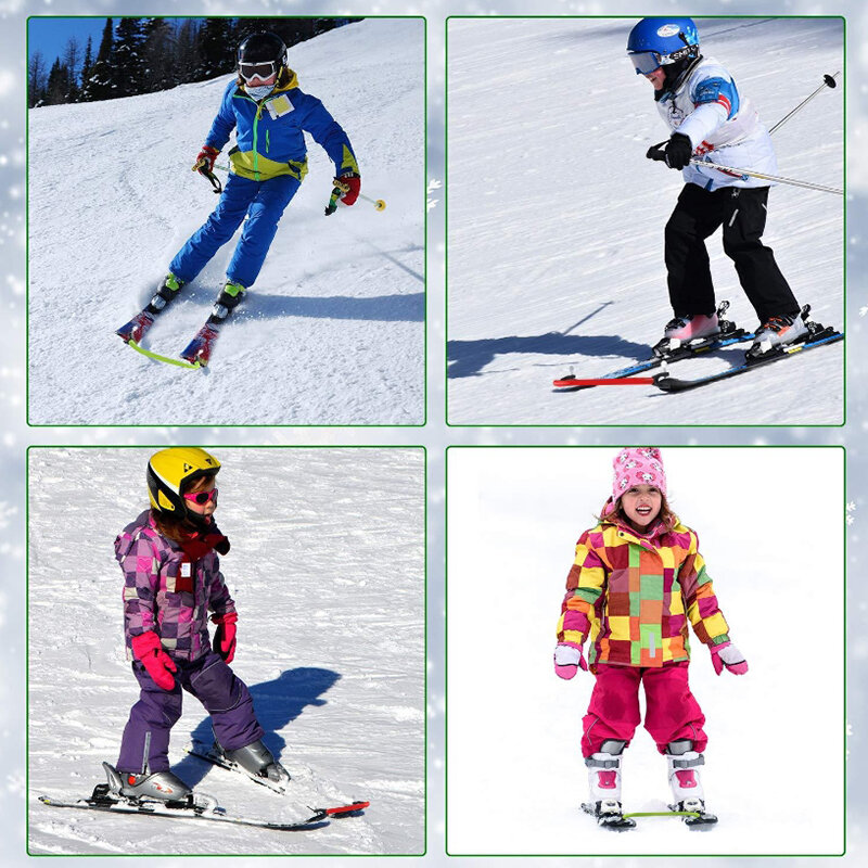 หัวเชื่อมปลายแหลมสำหรับเล่นสกีมี7สีอุปกรณ์เสริมสำหรับผู้เริ่มต้นเล่นสกีสำหรับเด็กและผู้ใหญ่