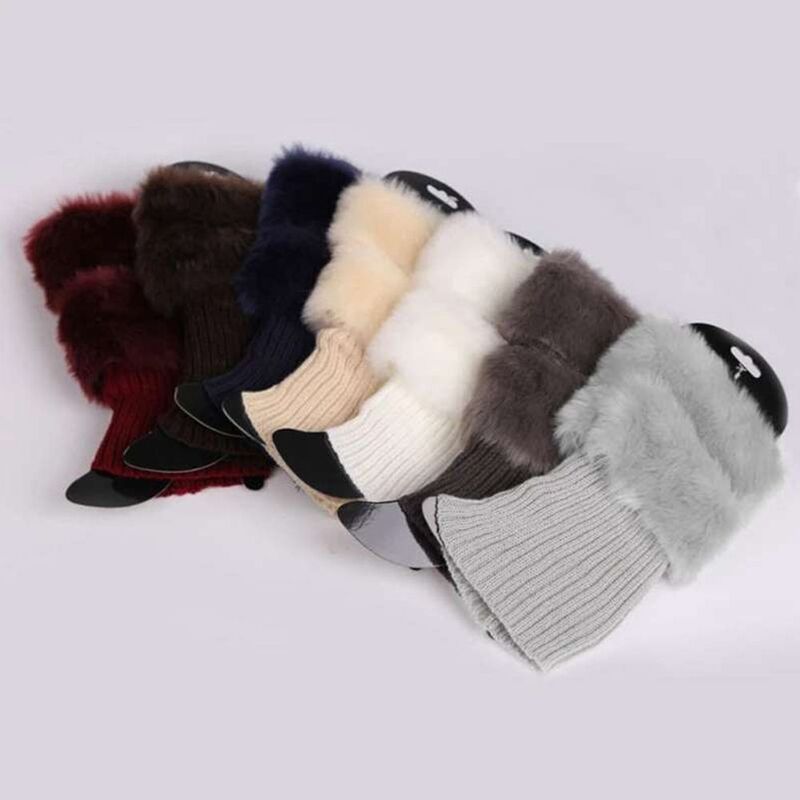 Winter Autumn Warm Plush Socks Multicolor Crochet Knit Elastic Leg Warmers Comfortable Anklets Hosiery Soft Versatile Sock