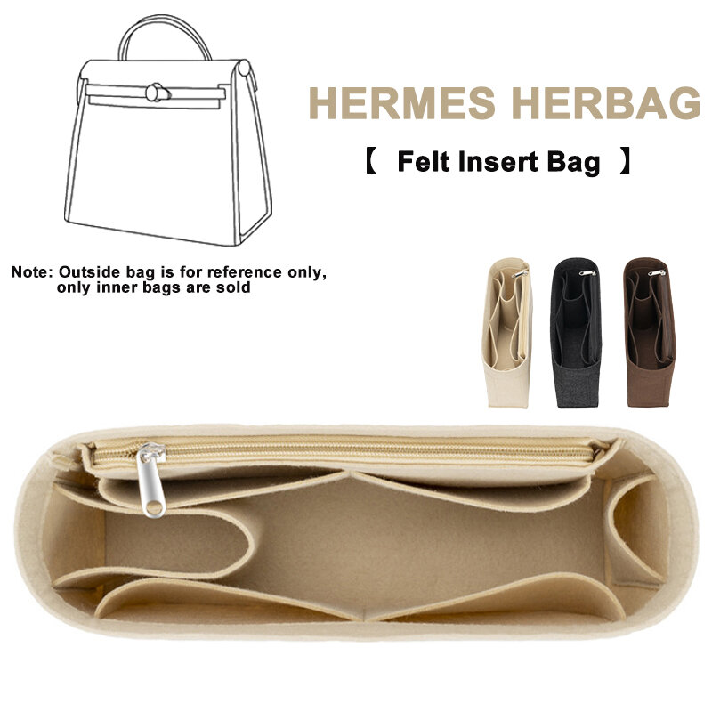 EverToner подходит для Herbag 31 39 войлочная тканевая сумка-вкладыш Органайзер Сумочка для макияжа дорожный Внутренний кошелек портативные косметички
