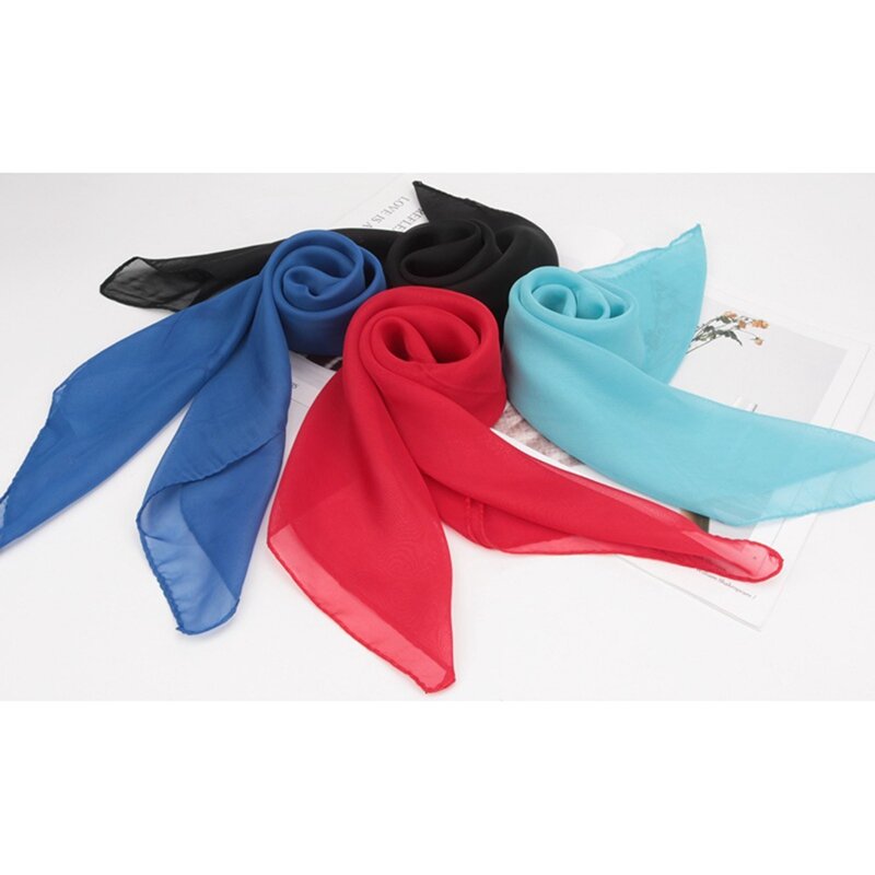 Sciarpa nastro collo sciarpa Chiffon fazzoletto quadrato sciarpa decorativa sciarpa da ballo