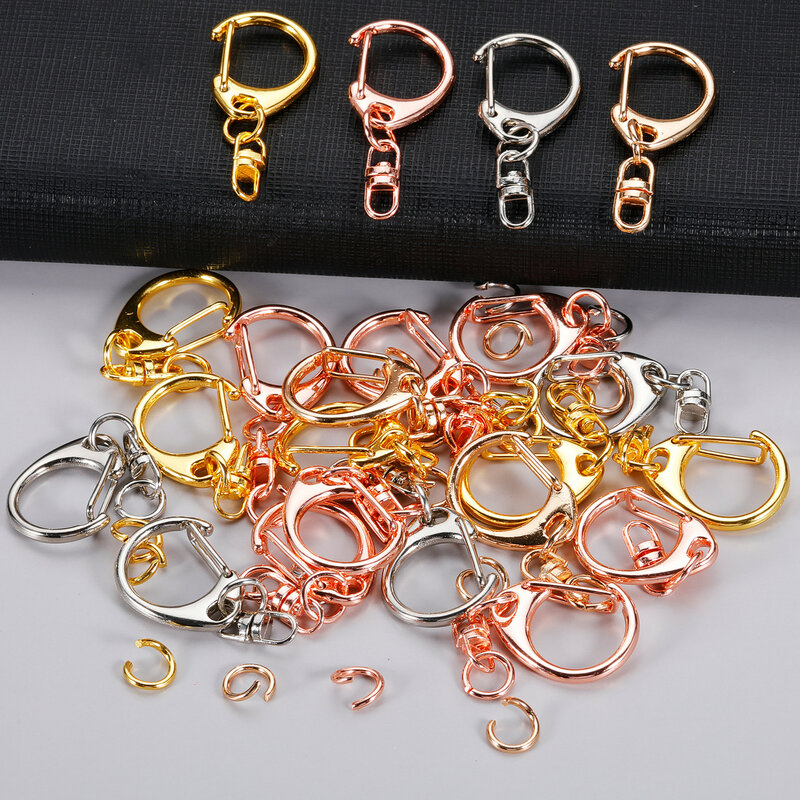 10pcs C Buckle Swivel Clasp Keyring 8 Shape Keychain Sleutelhanger Ring Metal Hooks Clip Small Clasps Jewellery Making Wholesale