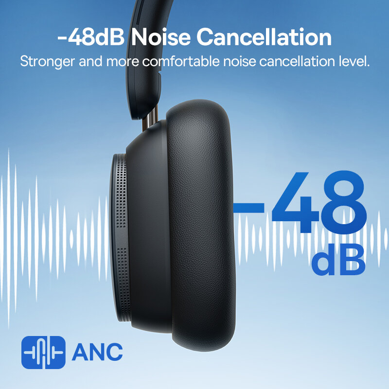 Baseus h1 pro kabelloser kopfhörer hybrid-48db aktive geräusch unterdrückung bluetooth headset hi-res zertifizierter lhdc code kopfhörer