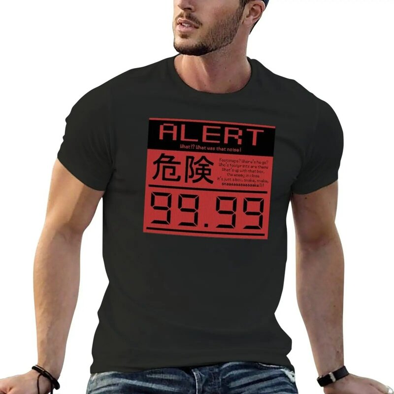 New Metal Gear Solid Alert Mode English T-Shirt oversized t shirt customized t shirts cute tops mens funny t shirts