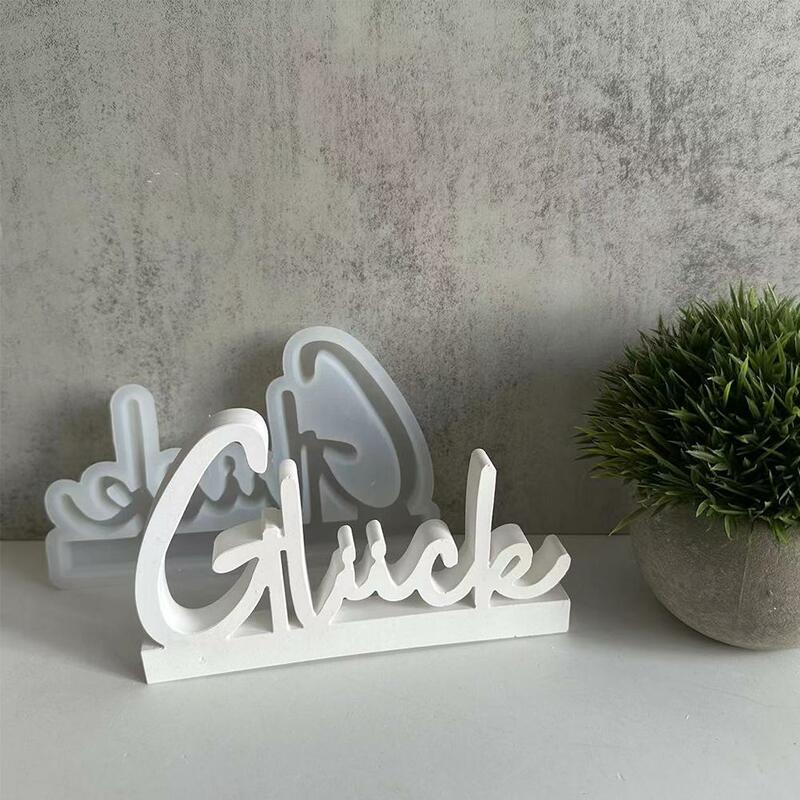Lucky Letter Arrangement Silicone Mold For Gift Creative For Living Room Bedroom English Letter Ornaments Silicone Mold Let N5E1