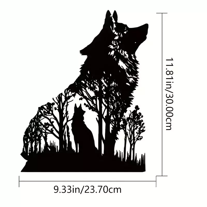 Crafts 1pc Halloween Black Wolf Wall Decoration, Metal Wall Decor Wolf Decor Metal Art decor metal wall hanging