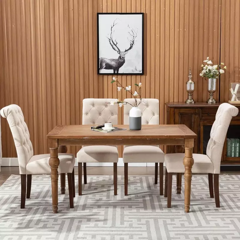 Getuftete Esszimmers tühle Set mit 2 Stuhl Café Möbeln