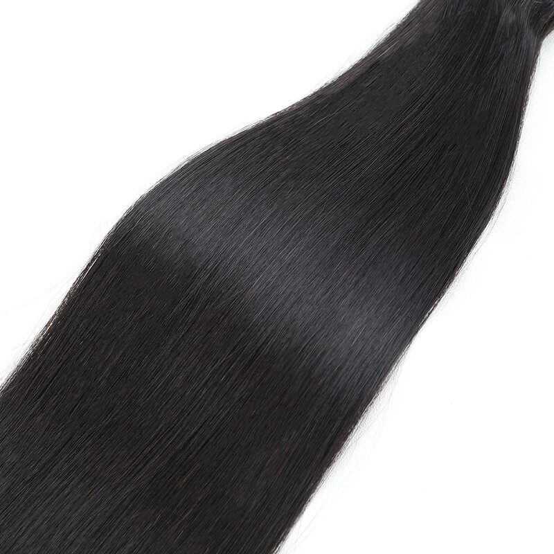 Pacotes crus retos do Weave do cabelo humano, preto natural, extensão do cabelo do Virgin, Vietname, categoria 15A