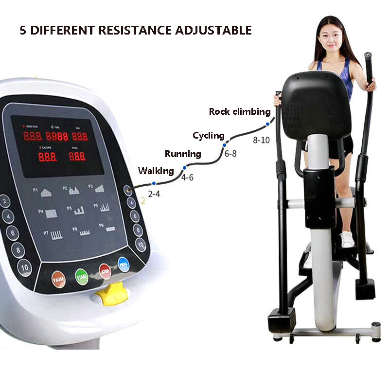 Commercial Gym Fitness Equipment Indoor Magnetic-Controlled Silent Step Elliptical Machine Spacewalking Machine