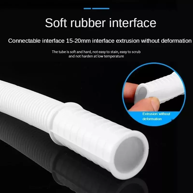 Flexible Air conditioning drain hose Water Inlet Extension Pipe Washing Machine Faucet Connector Bathroom Kitchen Accessories