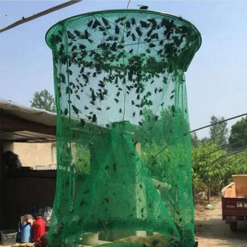 1/4/6/8PCS Fly Catcher Killer Pest Control riutilizzabile Hanging Fly Trap Flytrap Cage Net trappole Outdoor Garden Hanging Flycatcher