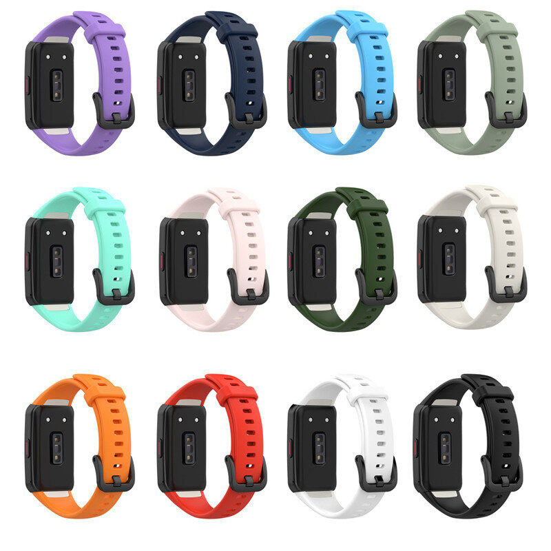 Siliconen Band Voor Huawei Band 6 /6 Pro Strap Smart Horloge Verstelbare Polsband Vervanging Correa Armband Honor Band 6 band