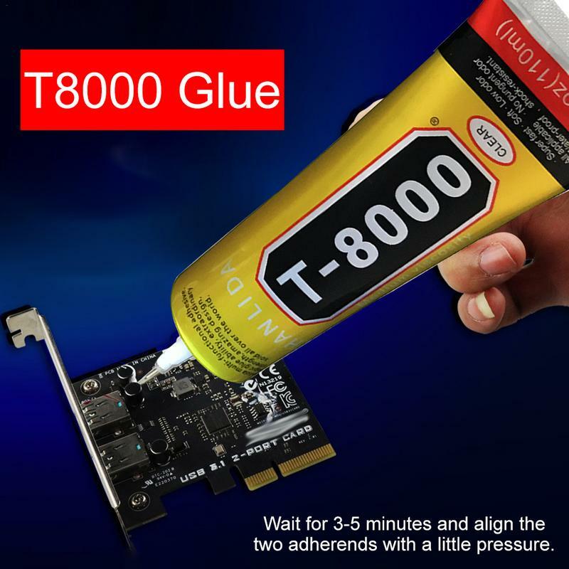 T-8000 접착제 투명 접촉 전화 수리 접착 전자 부품 접착제, 정밀 어플리케이터 팁, DIY 본드, 15ML, 50ML, 110ML