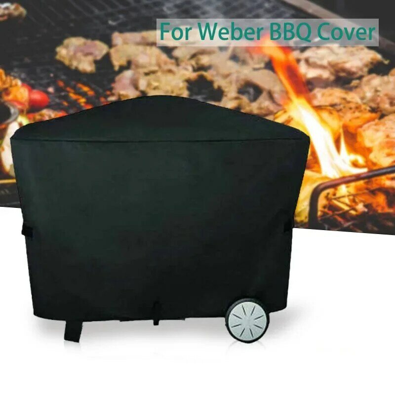 BBQ Grill Cover untuk Weber Q2000 Q3000 Penutup BBQ Kolam Barbekyu Aksesoris Tahan Debu Tahan Air Hujan Penutup Pelindung