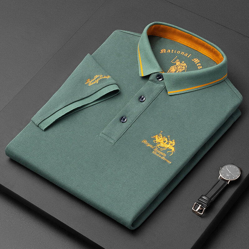 Kaus Polo Lengan Pendek Pria Fashion Kaus POLO Bordir Pria Kaus Kerah Kasual Pria