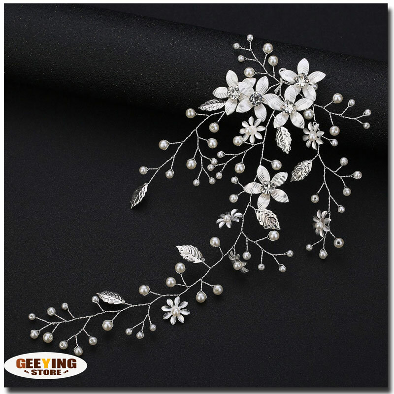 Copricapo di fiori di testa fatto a mano fascia di perle artificiali accessori per gioielli da sposa forniture per feste di gioielli per bambini