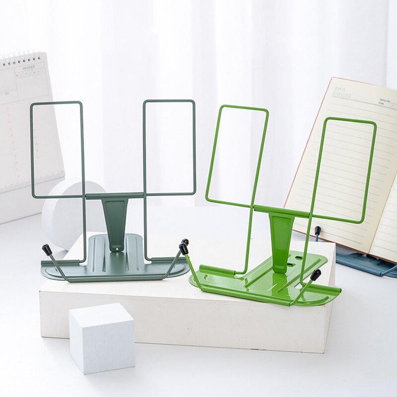 Portable Book Holder Adjustable Reading Rest Recipe Cell Phone Stand for Cookbook Textbook Tablet Holder
