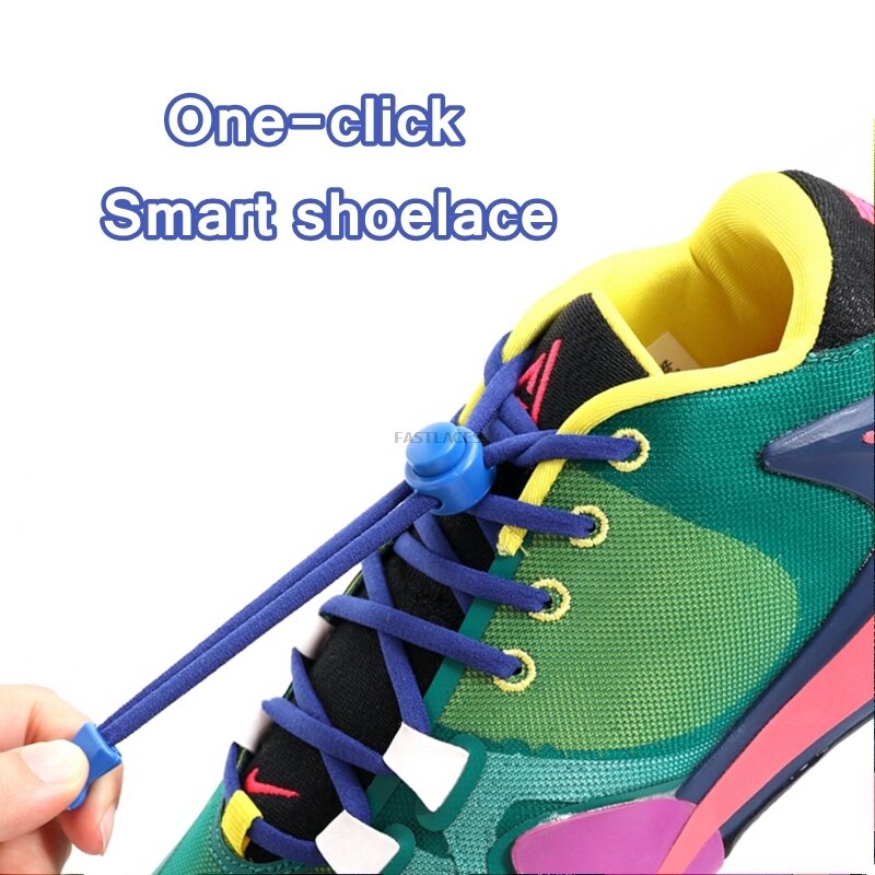 1 Pasang Kunci Musim Semi Tali Sepatu Tanpa Dasi Tali Sepatu Olahraga Elastis Tali Sepatu Cocok untuk Semua Sepatu Malas Tali Sepatu Sneakers Aksesori