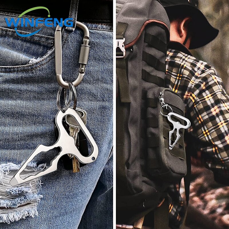 Multifunction Self-defense Weapon Combined Wrench Bottle Opener Emergency Windows Breaker for Outdoor Camping Survival Supplies